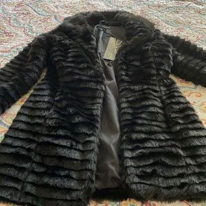 Black Faux Fur Jacket - NWT